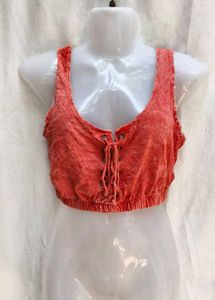 coral crop top