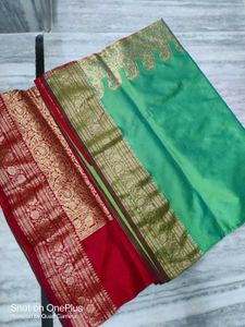 Banarsi Silk Saree Plain Border Pallu Sare
