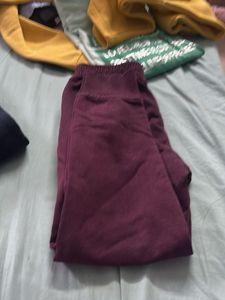 Burgundy Casual Pants