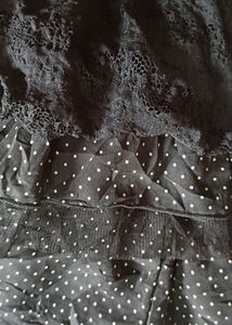 Black Lace Ruffle Dress