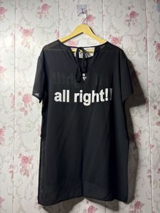 Cool Graphic T-Shirt with "all right!!" Print