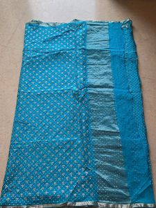 Blue Floral Design Saree