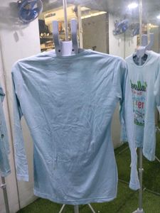 Light Blue Long Sleeve "Hallowed" Top