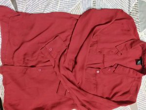 women's Red Long Sleeve Shirt