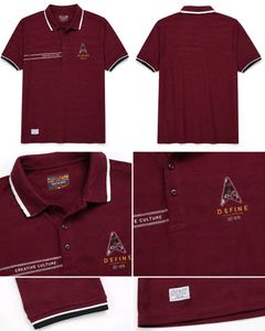 Maroon/Burgundy Cut &amp; Fit Polo T-Shirt | Men’s |