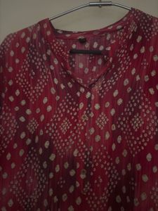 cotton bandhani kurta
