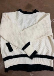Elegant Black &amp; White Cardigan