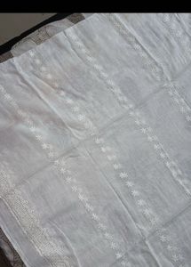 Pure White Hakoba dupatta