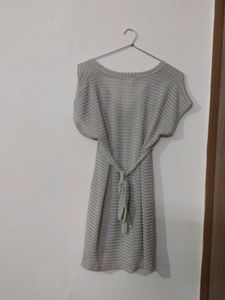 Beige V-Neck Top