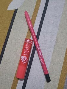 Lotus Herbal Lip Lush With Pink Lipliner