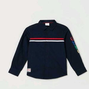 Benetton Men's Navy Blue Casual Shirt