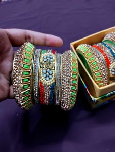 Designer Embellished Bangles Set