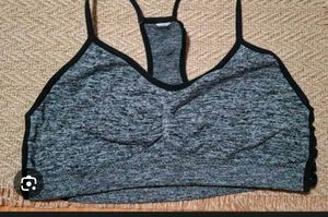 Women's Grey Sports Bra with tights