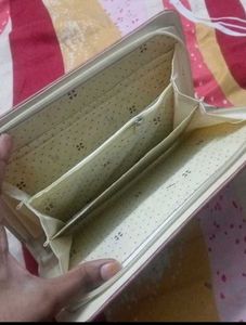 Zara Pink Suede Zip Around Wallet