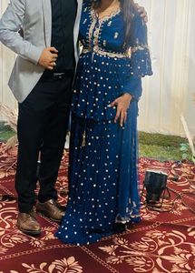 Royal Blue Embellished Kurta