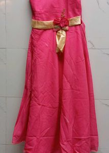 Cute Pink Dress with adjustable belt