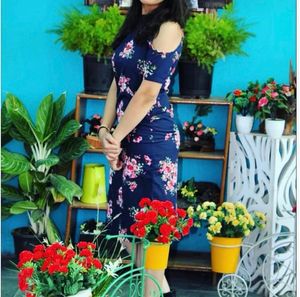Floral Cold Shoulder Dress