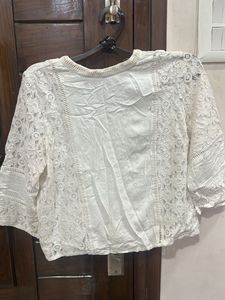 Elegant White Lace Crop Top