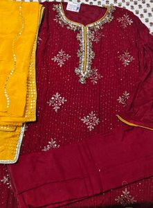 Embellished Kurta Set with Dupatta