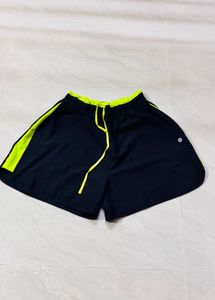 Black & Neon Running Shorts