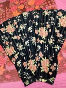 Floral Print Pleated  Skirt