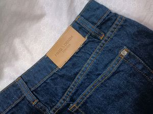 High Waisted Denim Mini Skirt