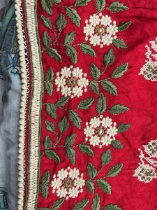 Red Floral Print Kurta