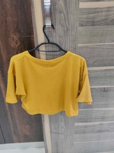 Mustard Crop Top