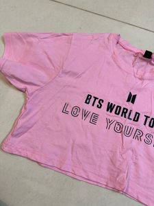Pink BTS World Tour "Love Yourself" Crop Top