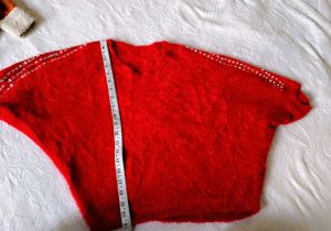Very Amazing Woolen Shoulder Stone Work Crop Top