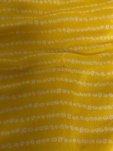 Yellow Embroidered With Mirror  Work Kurta Kaftan