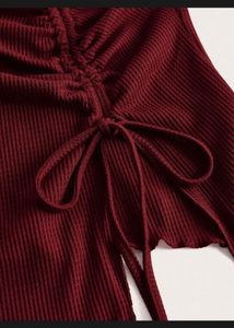 Ruched Drawstring Tube Top