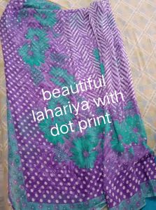 Purple &amp; Teal Floral Saree