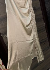 Satin Ruched Dress