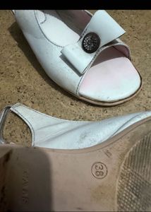 Chic White Bow Sandals