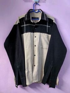 Men's Color Block Long Sleeve Shirt