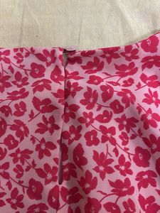Pink Floral Peplum Top