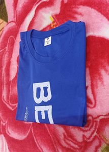 Believe Blue Graphic T-Shirt silky