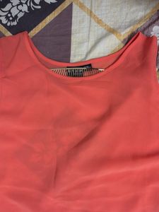 Coral Sleeveless Top