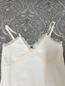H&amp;M White Ribbed Bodycon Dress Size XS