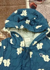 Adorable Squirrel Print Snowsuit