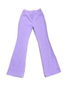 Lilac Ribbed Flared Pants