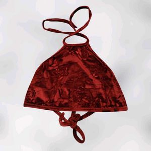 Velvet Rose Halter Top