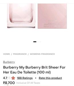 Burberry Brit Sheer - For Her