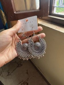 Peacock Feather Jhumka Earrings with other three