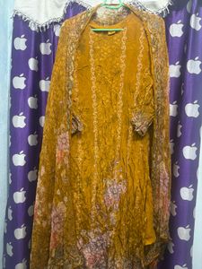 Stylish Mustard Kurta Set with Dupatta