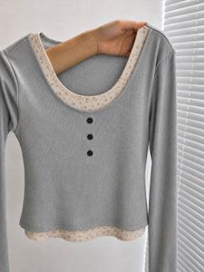 grey henley ribbed top(H&amp;M)