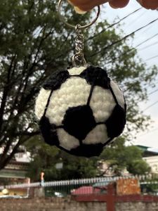 Mini football keychain