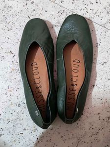 Musse & Cloud Green Ballerinas Imported Leather