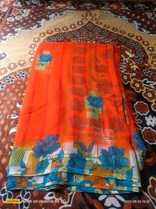 Floral Print Saree